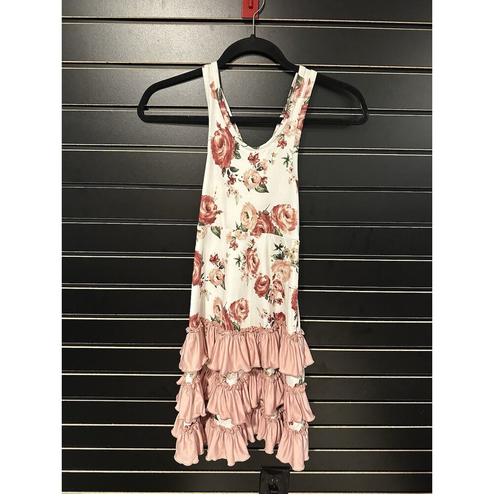 Oopsie Daisy Girls Floral Long Tie Back Halter Dress Size 4T